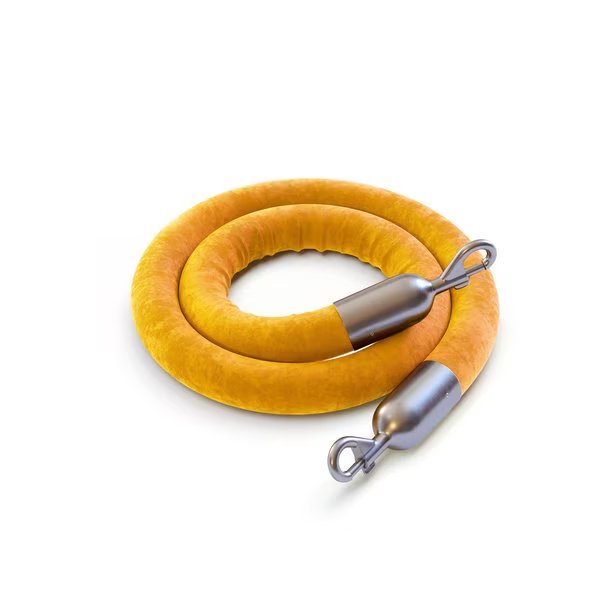 Velvet Rope Gold With Satin Stainless Snap Ends 10ft.Cotton Core, Montour Line, Mfr#: HDVL510Rope-100-GD-SE-SS